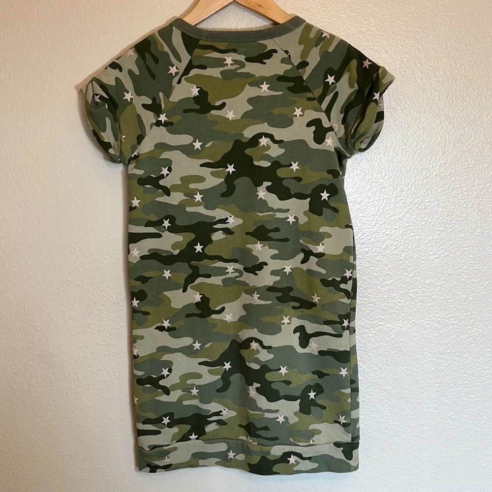 Gap Kids Short Sleeve Green Camo Cotton Dress